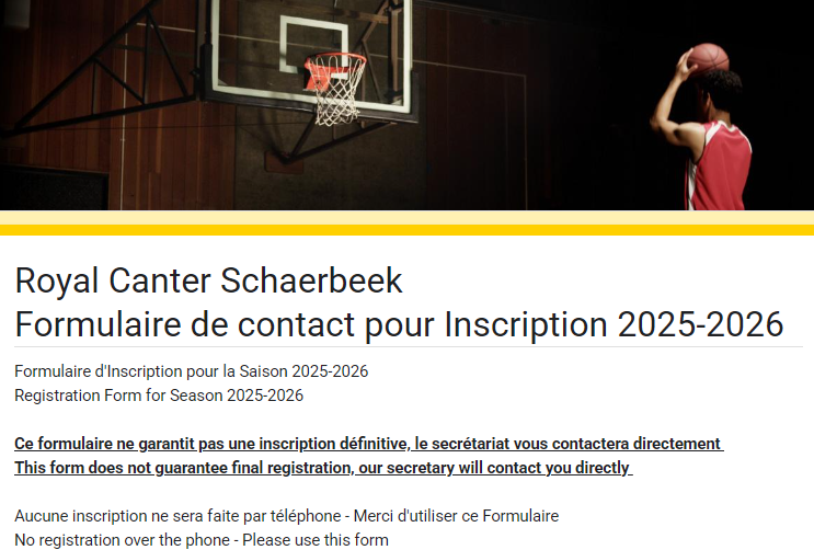 Formulaire d’Inscription 2025 – 2026 – Cliquez sur l’image pour remplir